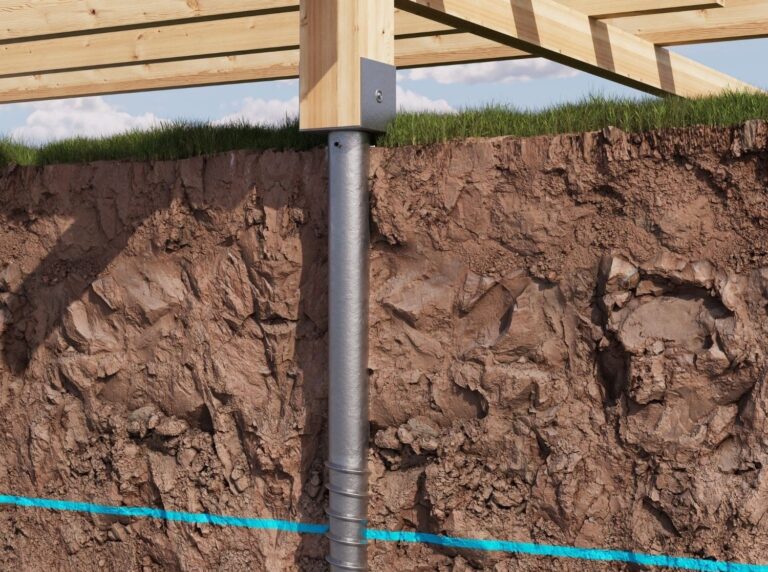 Michigan Ground Screws foundation system for outdoor construction projects